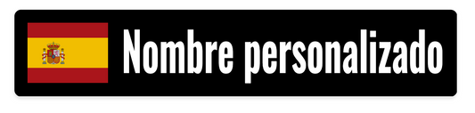 Crea tu pegatina personalizada con nombre y la bandera española